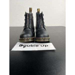 Dr. Martens 1460 DOUBLE ZIP LEATHER LACE UP BOOT MSRP $190 Black Women Size 5